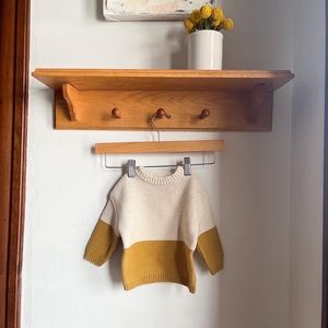 ZARA new! Color block mustard and cream knit wear